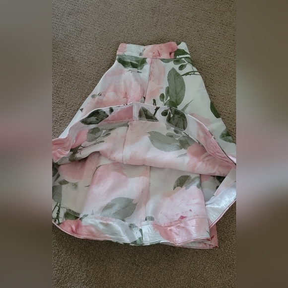 Speechless Juniors Floral Rose Multi Tiered Circle Spring Mini Skirt - Picture 12 of 13